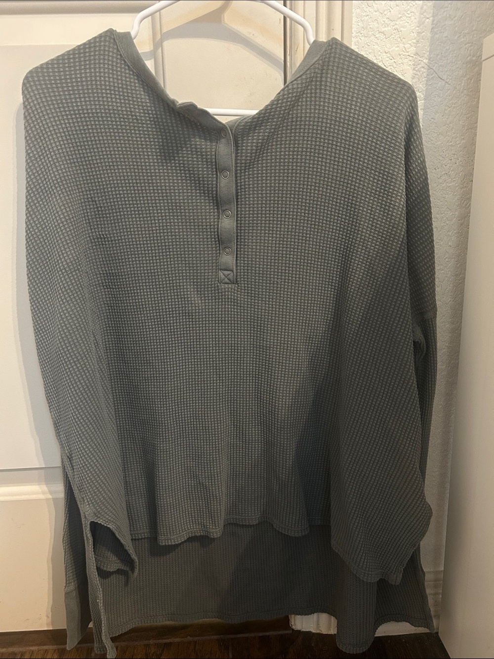 OFFLINE by Aerie Button Up Waffle Knit top